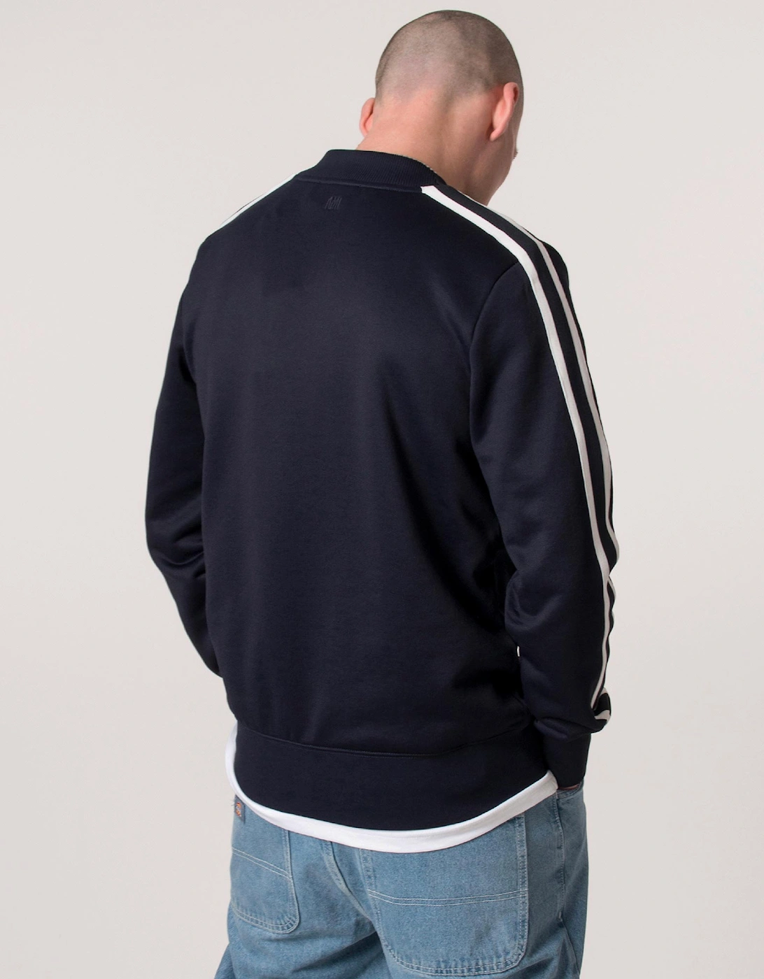 Twin Stripe Crew Neck Sweatshirt