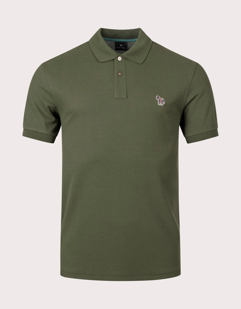 Zebra Motif Polo Shirt