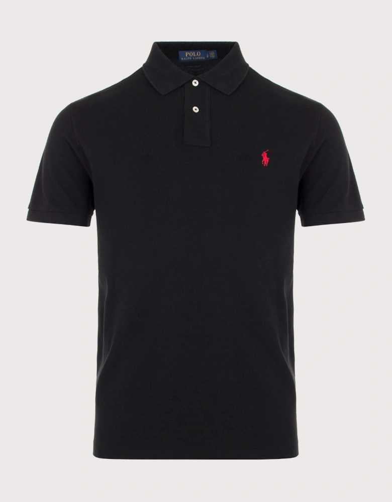 Custom Slim Fit Mesh Polo Shirt