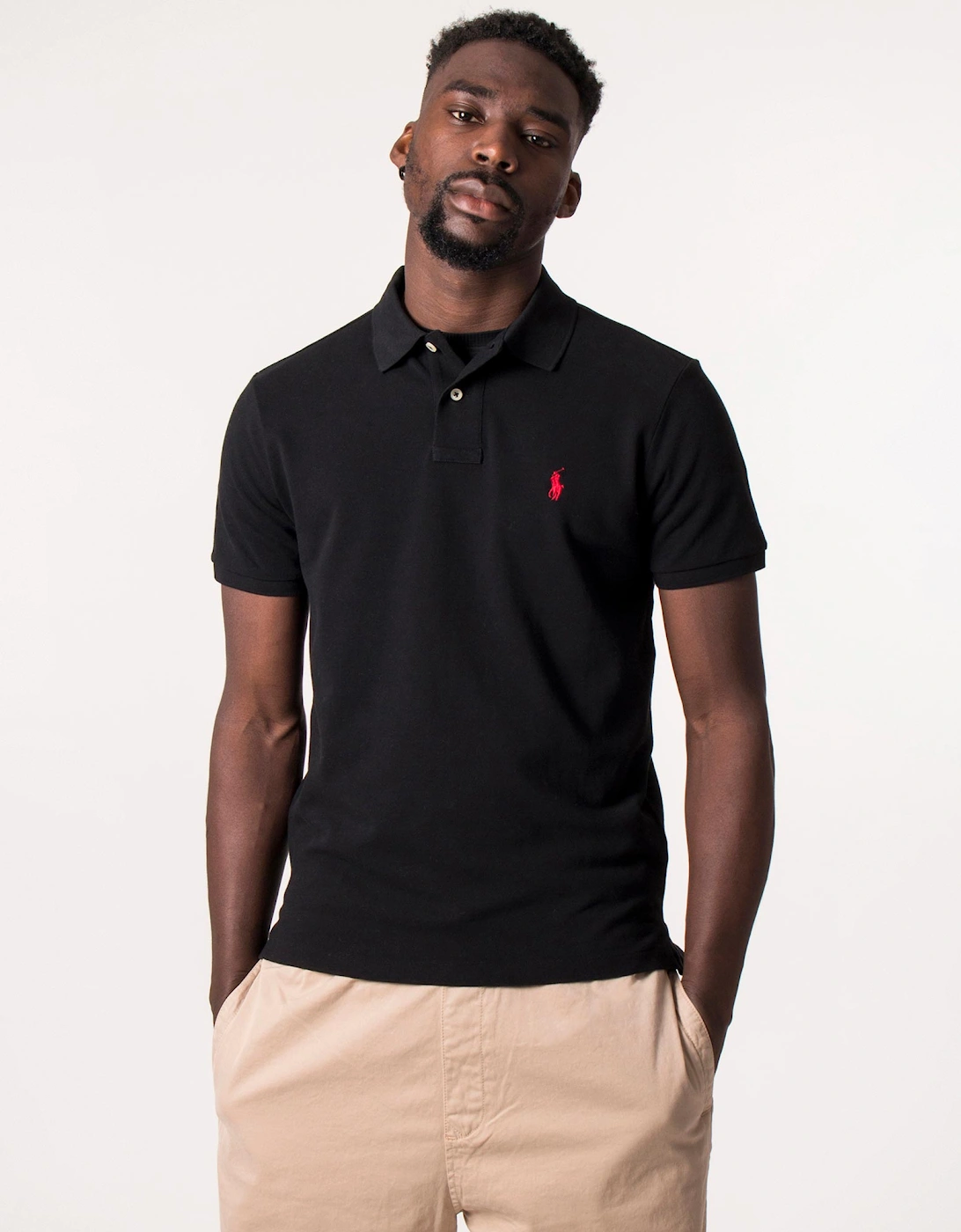 Custom Slim Fit Mesh Polo Shirt