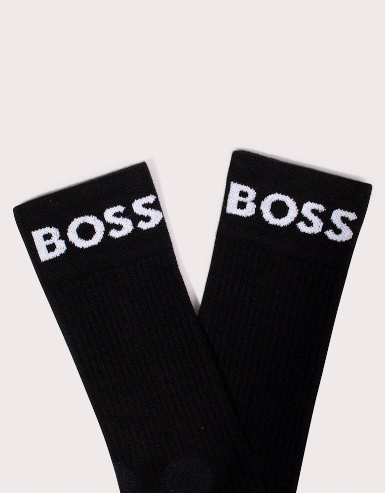 2 Pack Of Quarter Length Stretch Sport Socks