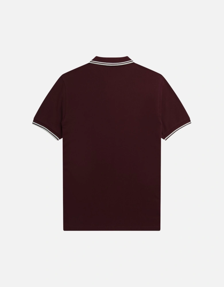 M3600 Twin Tipped FP SS Polo - Oxblood/White