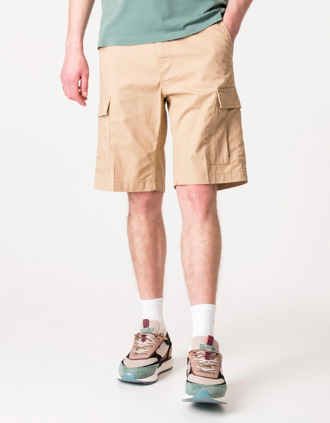 Slim Fit Aviation Cargo Shorts