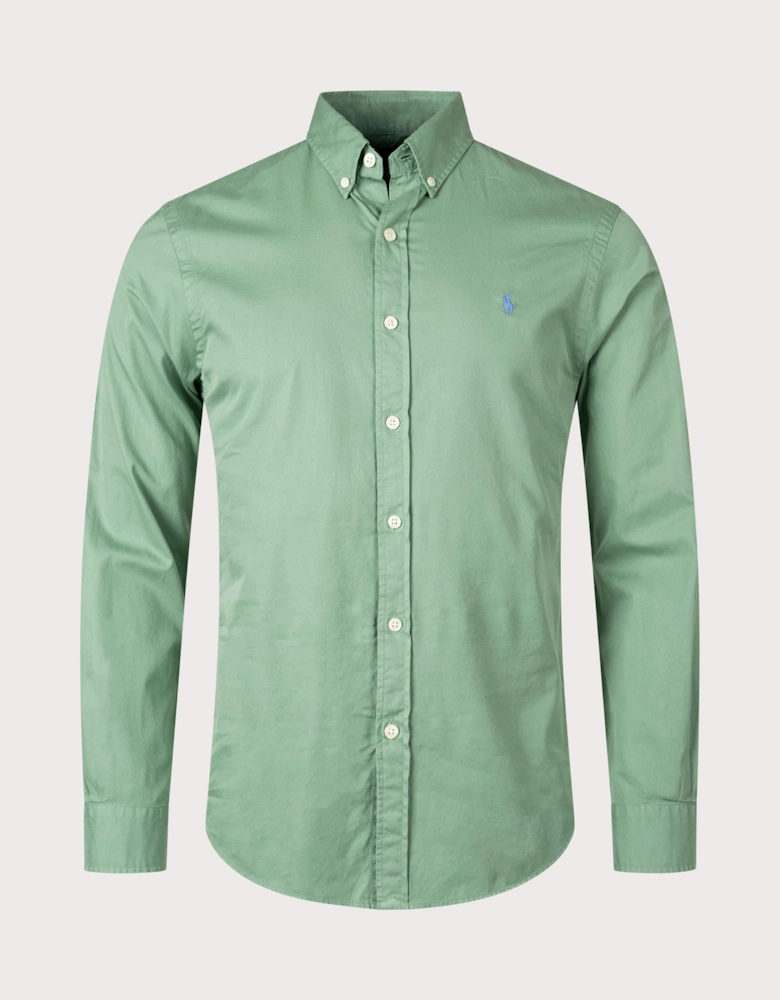 Slim Fit Twill Sport Shirt