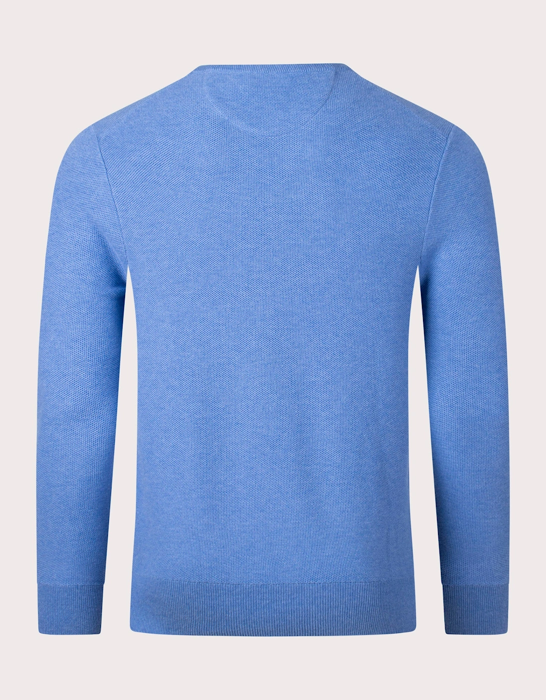 Textured Cotton Mesh Knitted Jumper
