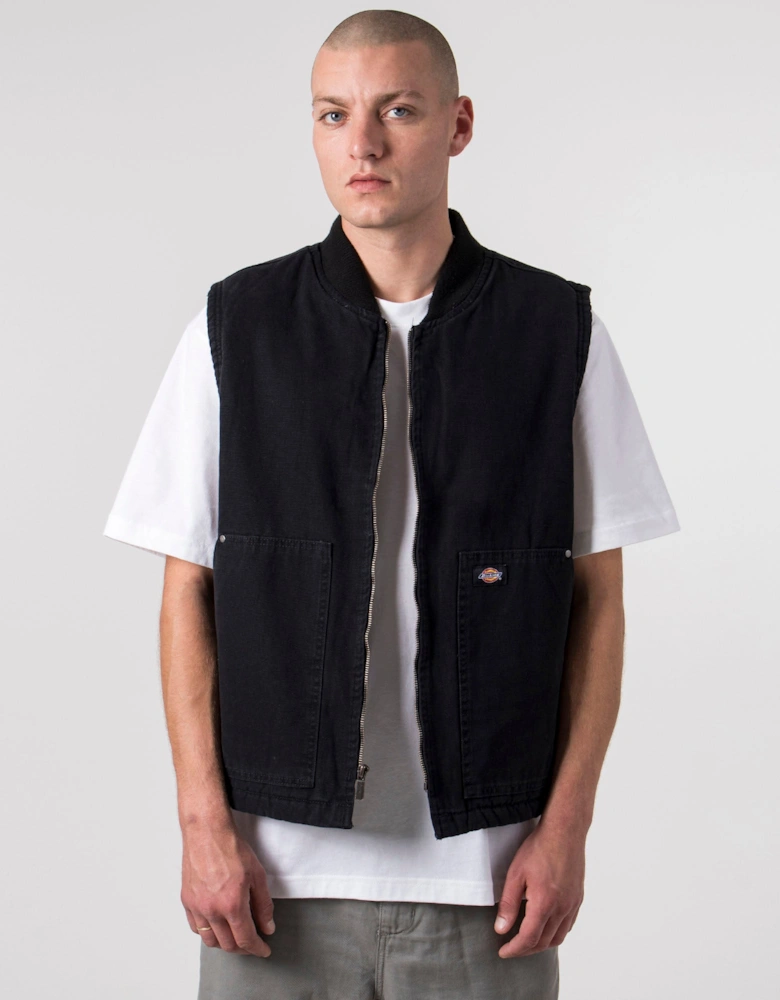 Relaxed Fit Duck Canvas Gilet