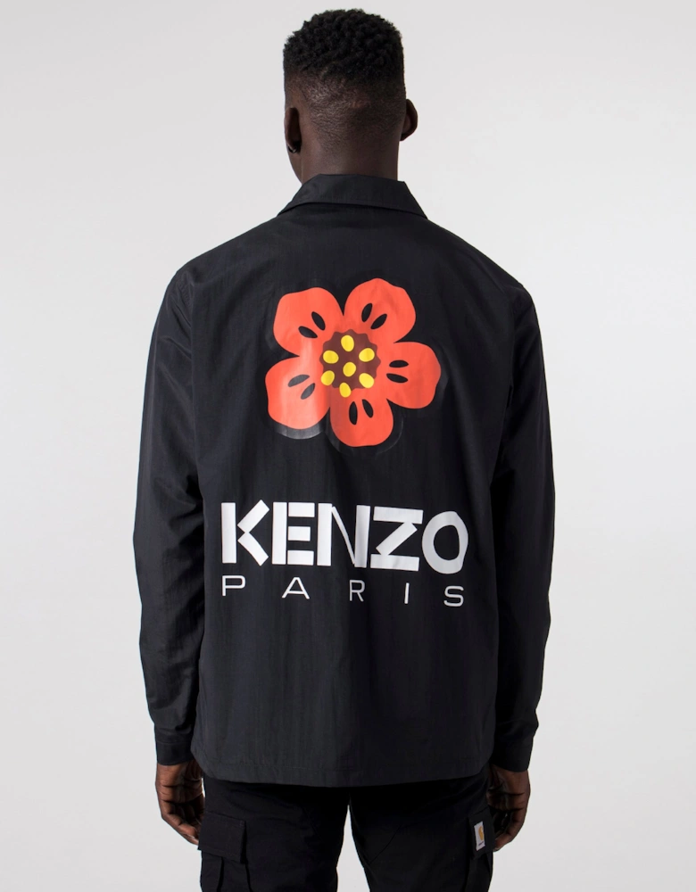 Relaxed Fit Lightweight Boke Flower Coach Jacket