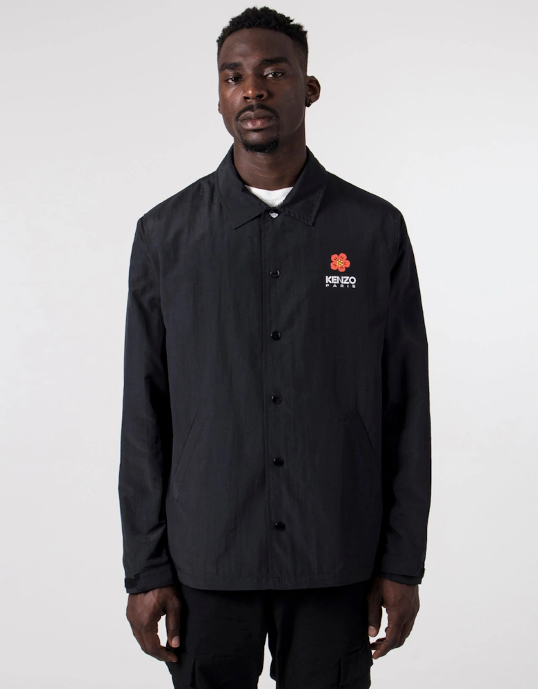 Relaxed Fit Lightweight Boke Flower Coach Jacket