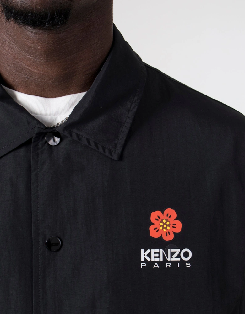 Relaxed Fit Lightweight Boke Flower Coach Jacket