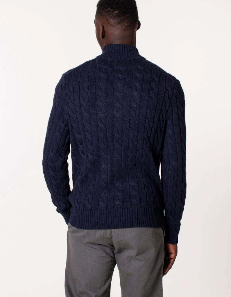 Cable Knit Quarter Zip Jumper
