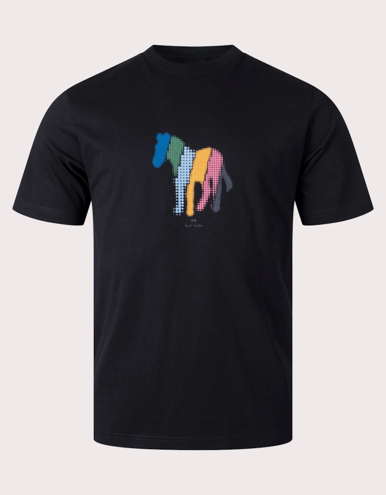 Pixelated Broad Stripe Zebra T-Shirt