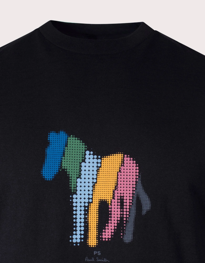Pixelated Broad Stripe Zebra T-Shirt