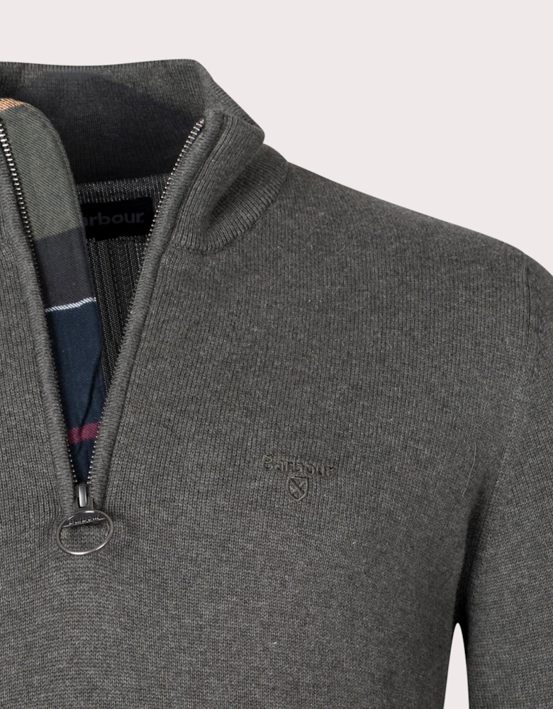 Quarter Zip Cotton Knit