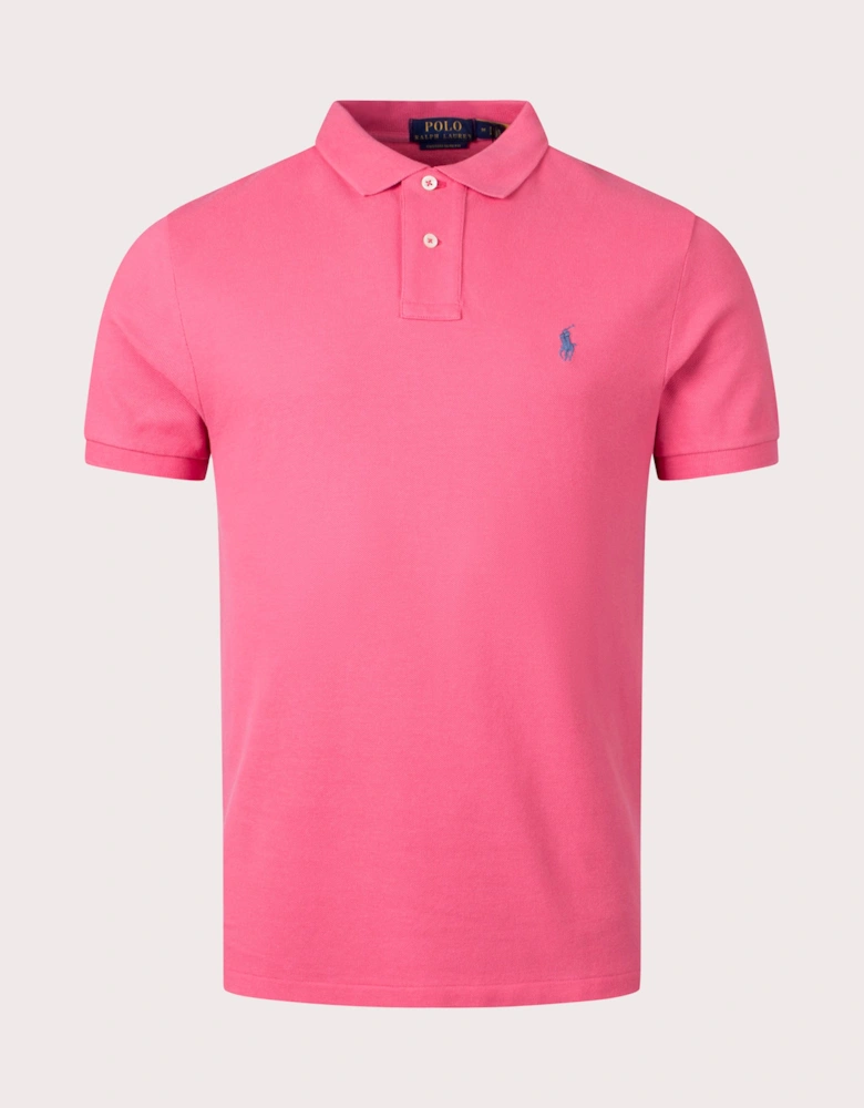 Custom Slim Fit Mesh Polo Shirt