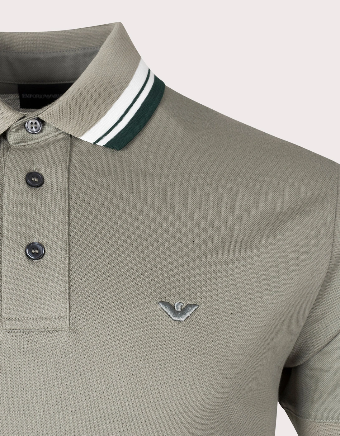 Tipped Collar Polo Shirt