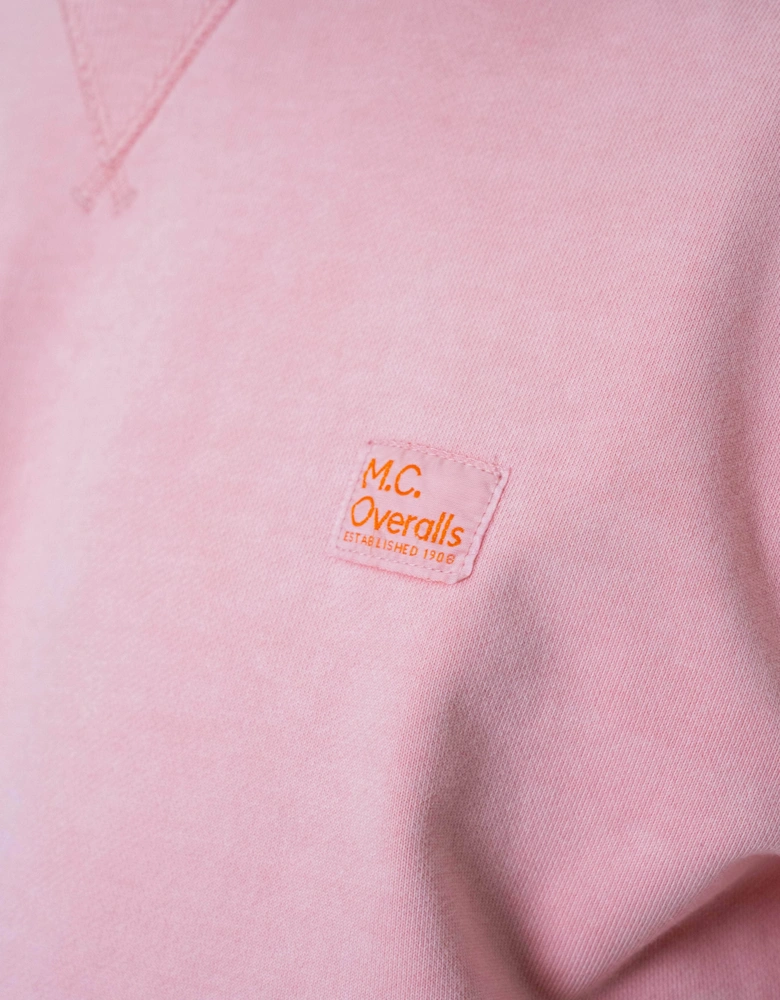 Relaxed Cotton Sweatshirt Dusty Pink