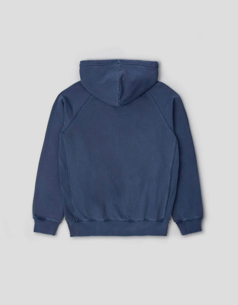 Relaxed Cotton Hoodie Indigo