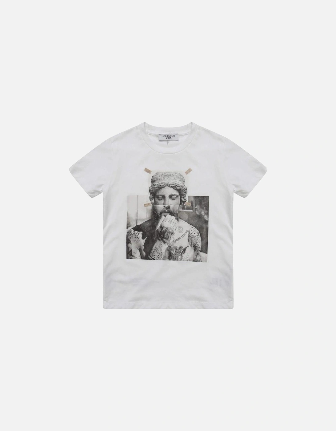 White  Statue Jersey T-Shirt, 5 of 4