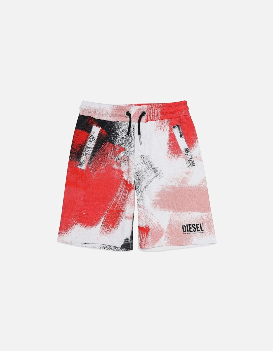 Boys Red Dye Print Shorts, 4 of 3