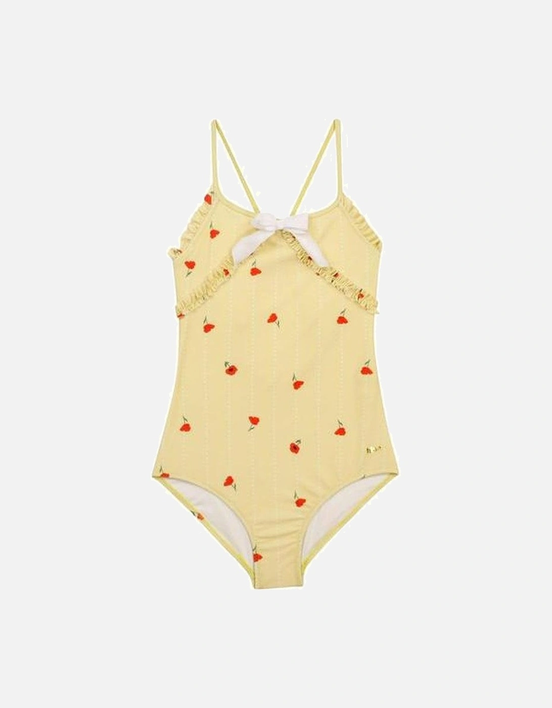 Girls Lemon Poppy Swimming Costume, 3 of 2
