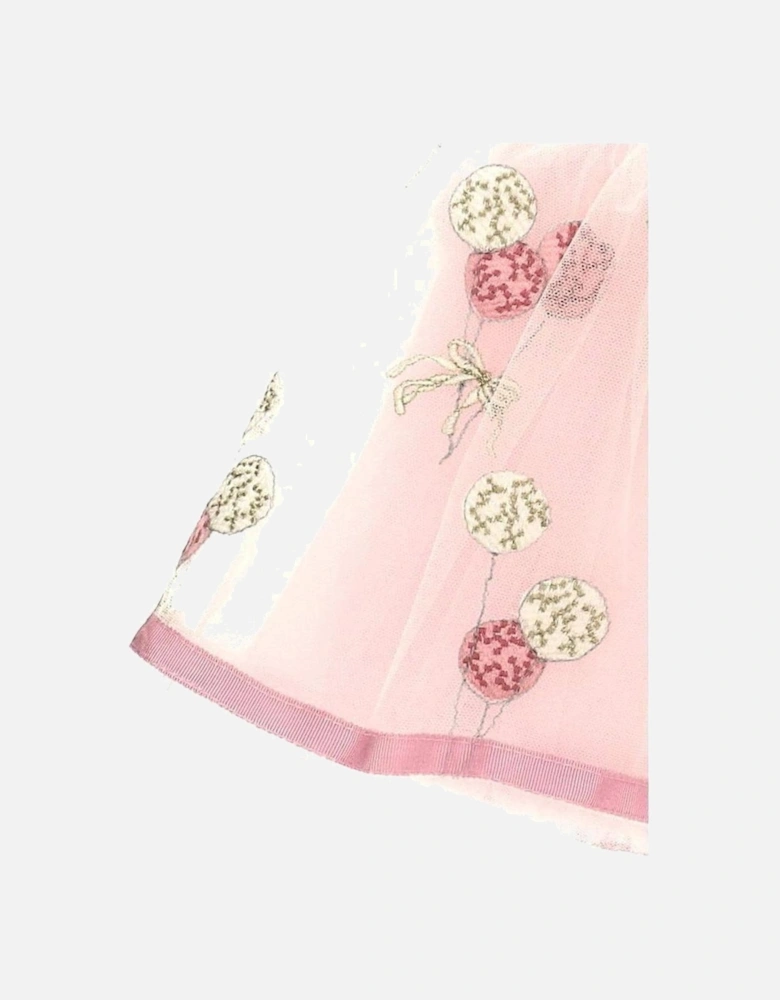 Baby Girls Pink Floral Tulle Skirt
