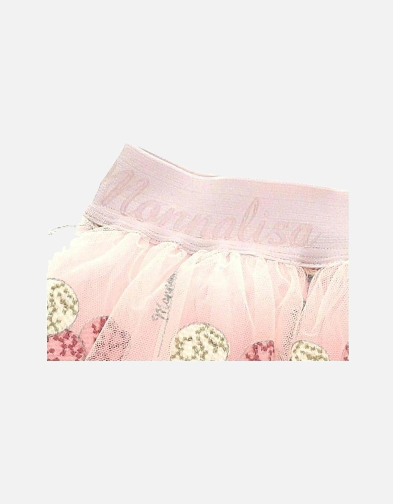 Baby Girls Pink Floral Tulle Skirt