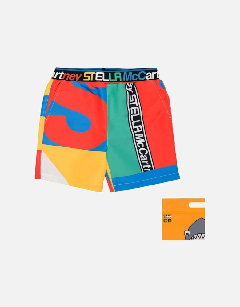 Boys Colour Block Swim Shorts