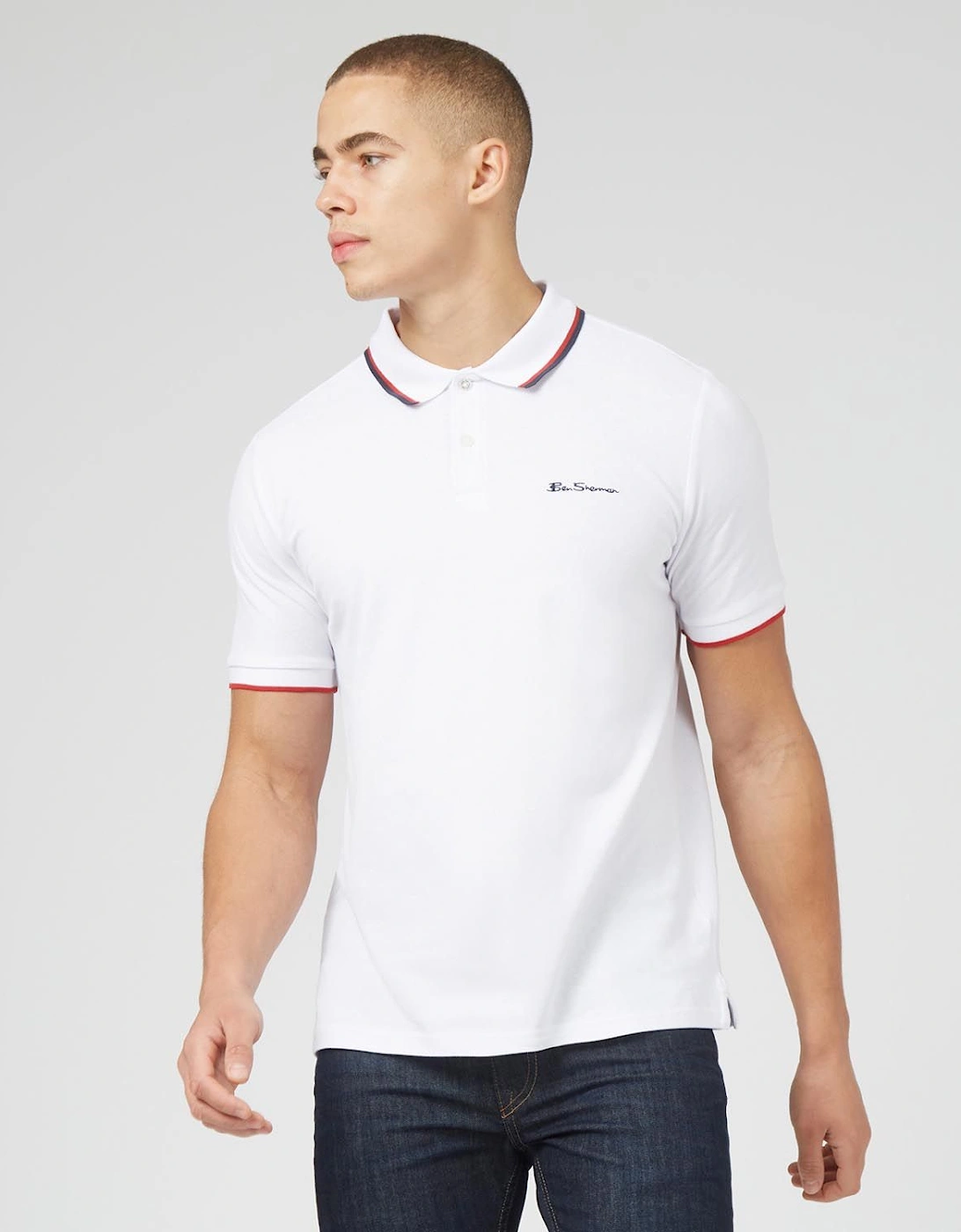 Mens Twin Tipped Polo Shirt, 4 of 3