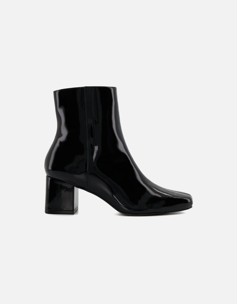 Ladies Onsen - Metal-Pleated Block-Heel Ankle Boots