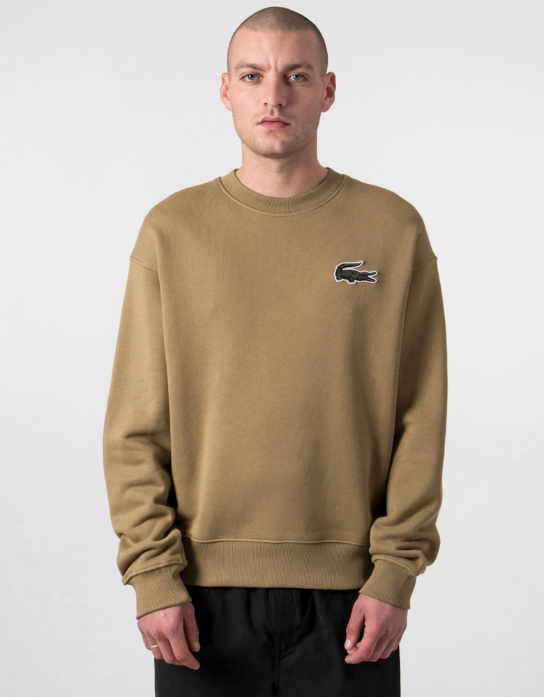 Relaxed Fit Large Crocodile Badge Sweatshirt