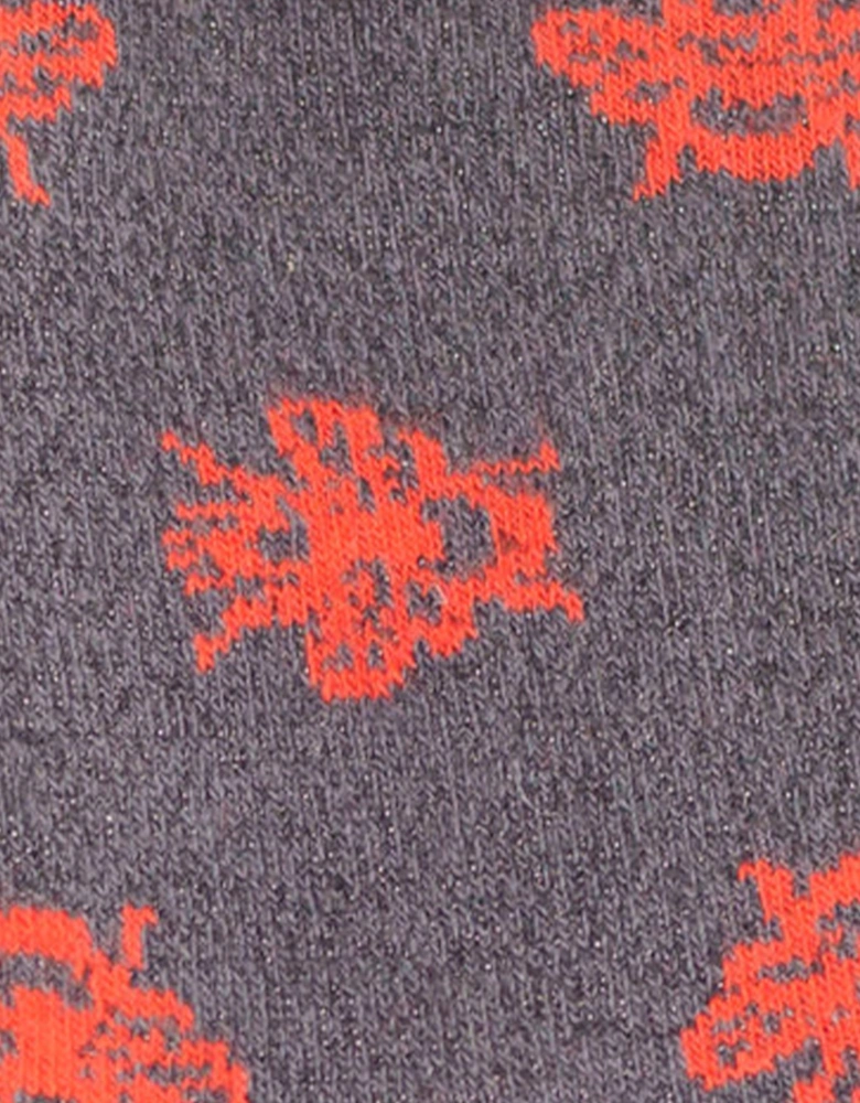 Bee Sock - Black/Red