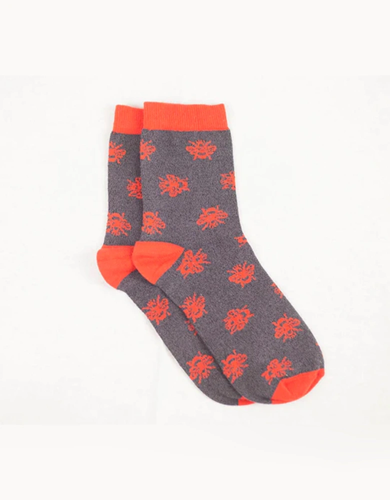 Bee Sock - Black/Red