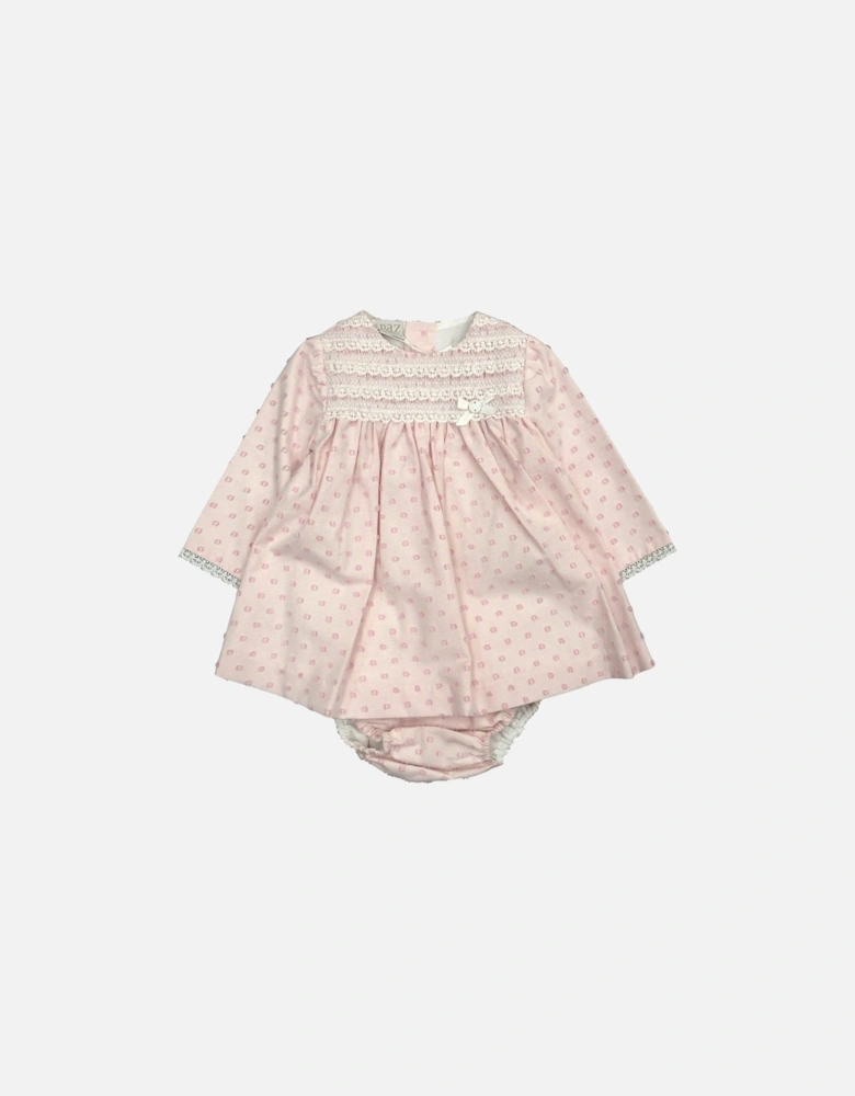 Girls Chalk Pink Dress Set