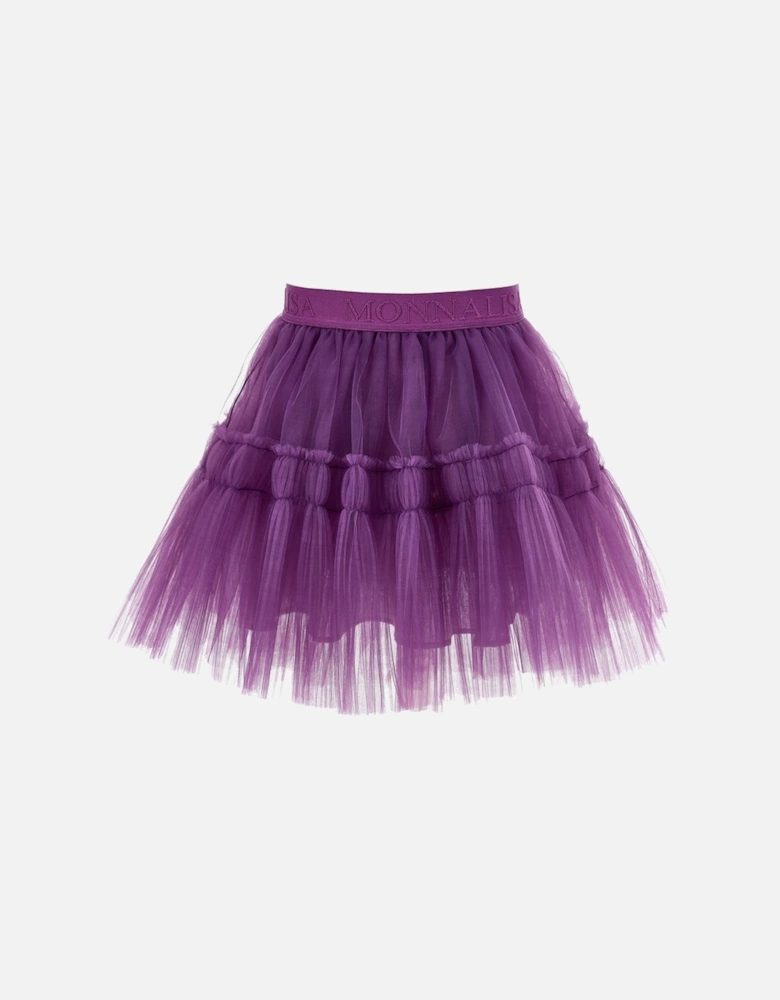 Girls Purple Tulle Skirt