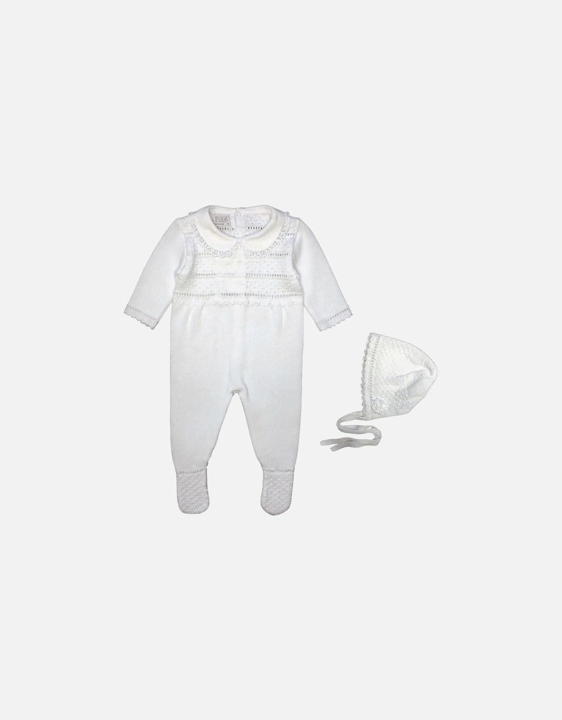 White Knit Babygrow Set, 3 of 2