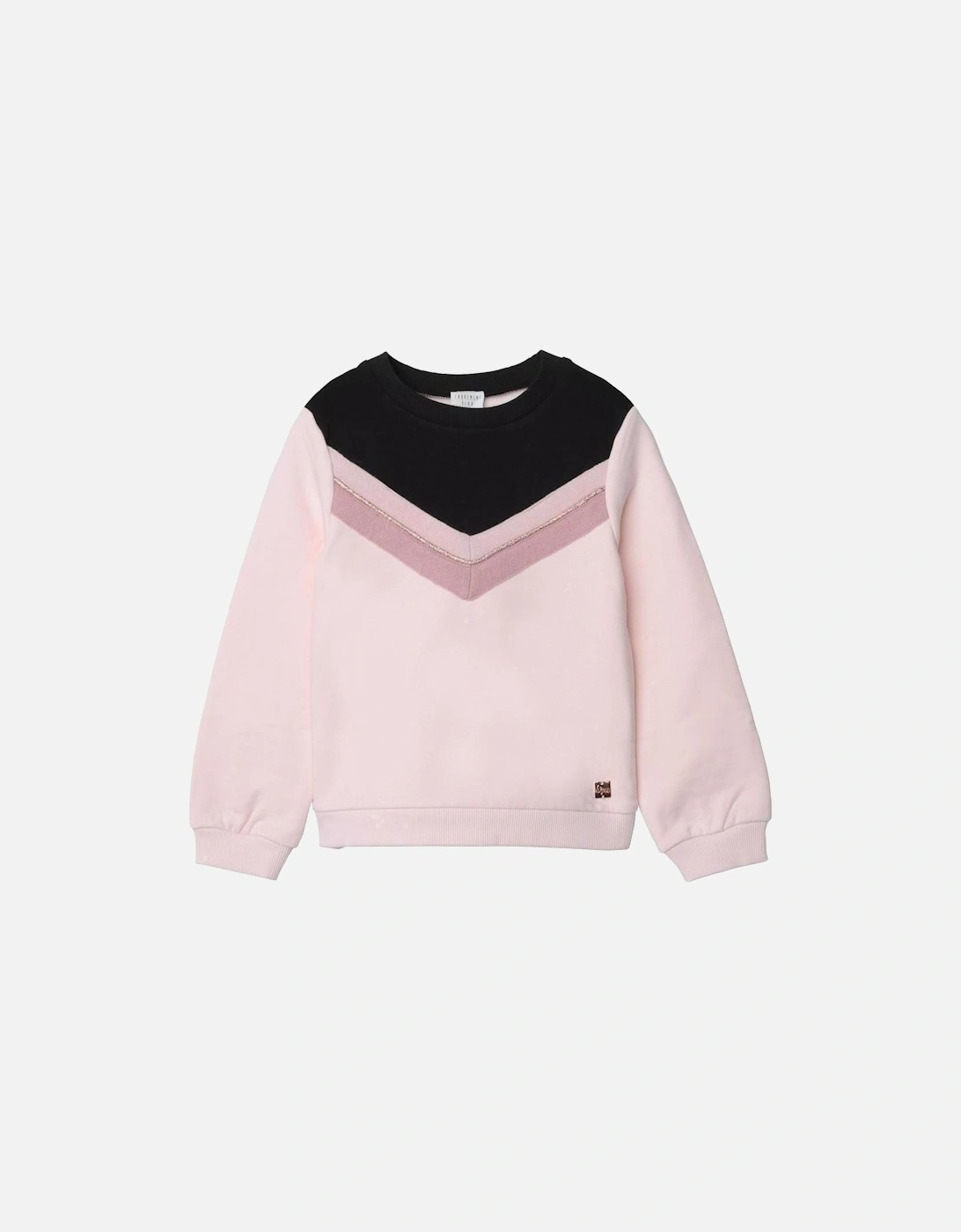 Girls Pink & Black Sweatshirt, 3 of 2