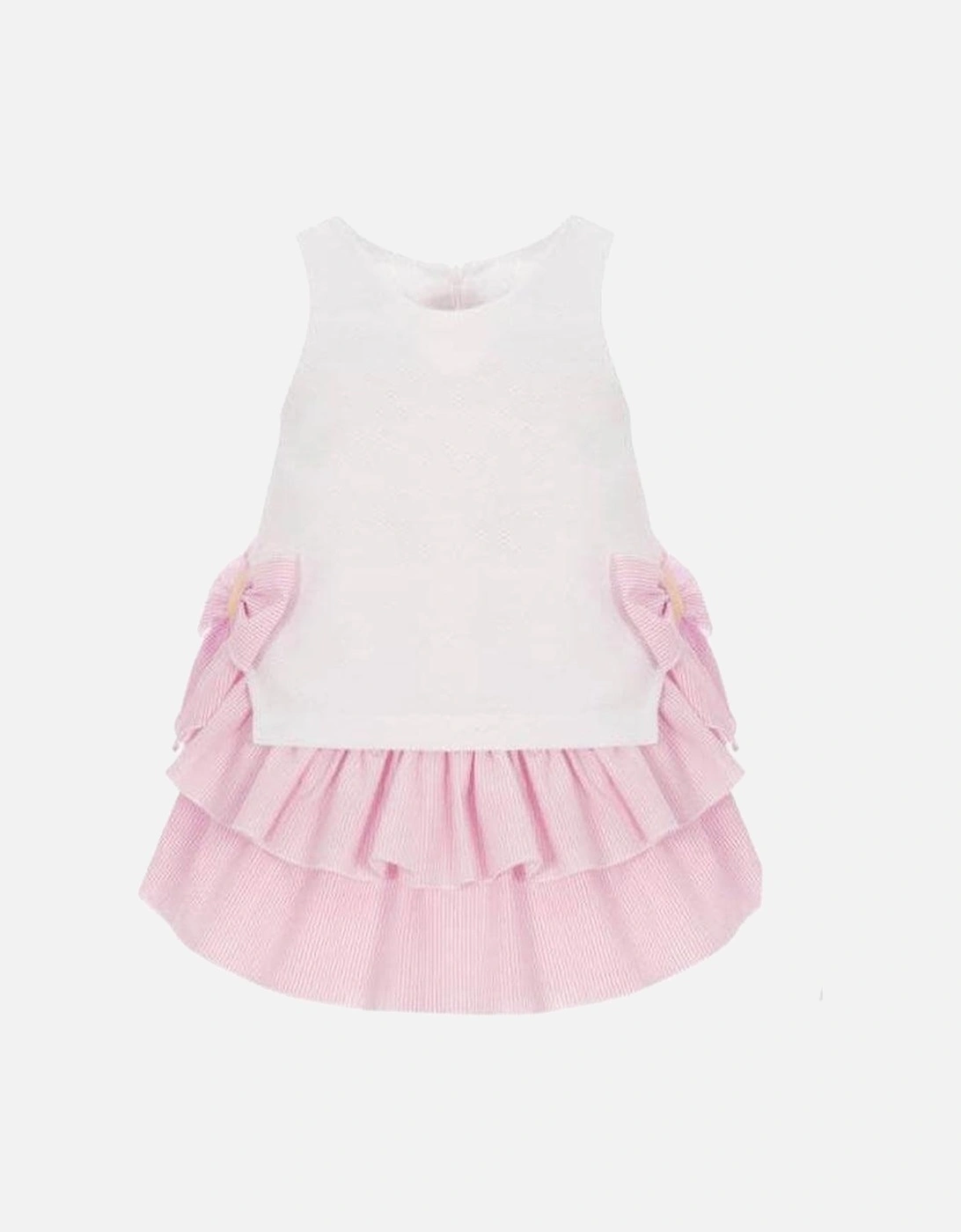 Girls Pink Bow Dress, 3 of 2
