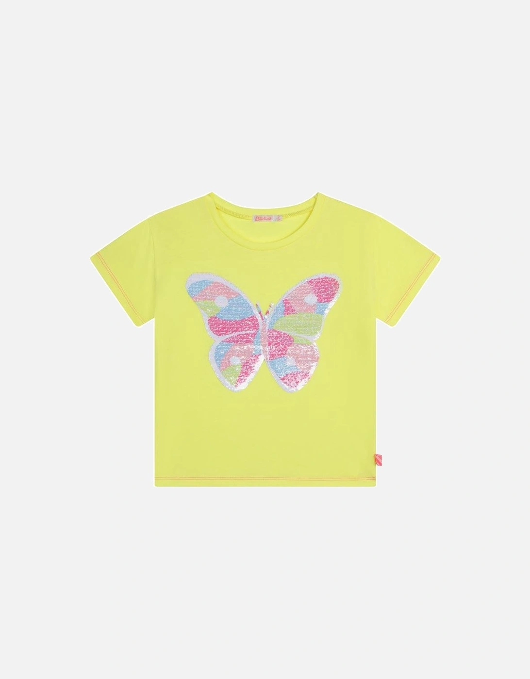 Girls Yellow Butterfly T-shirt, 5 of 4