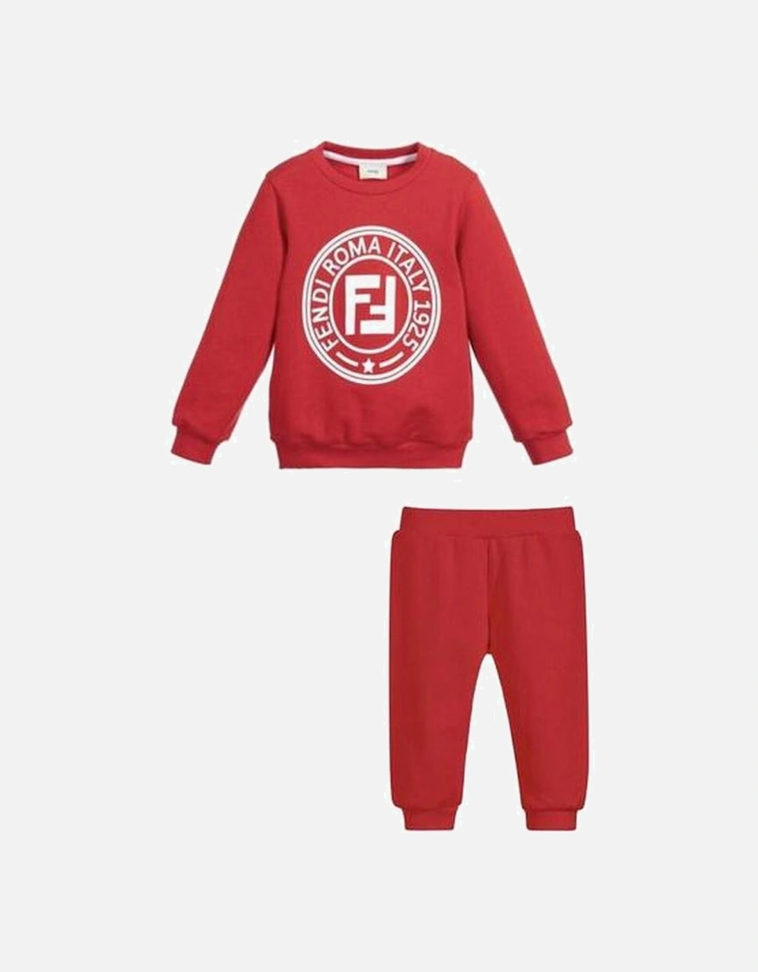 Boys Red Logo Tracksuit, 4 of 3