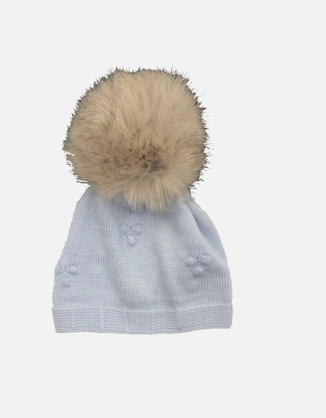 Baby Boys Faux Fur Bobble Hat, 2 of 1