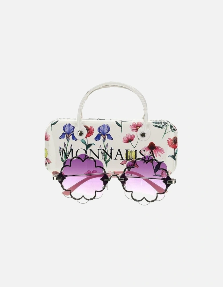 Girls Purple Floral Sunglasses