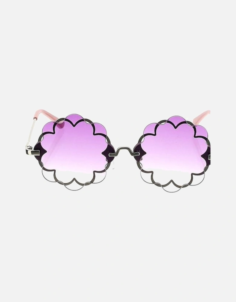Girls Purple Floral Sunglasses