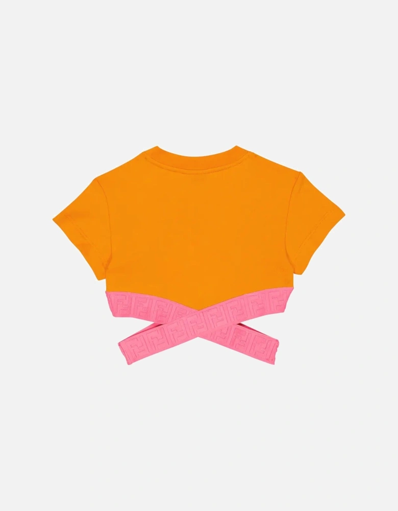 Girls FF Cropped Top Orange