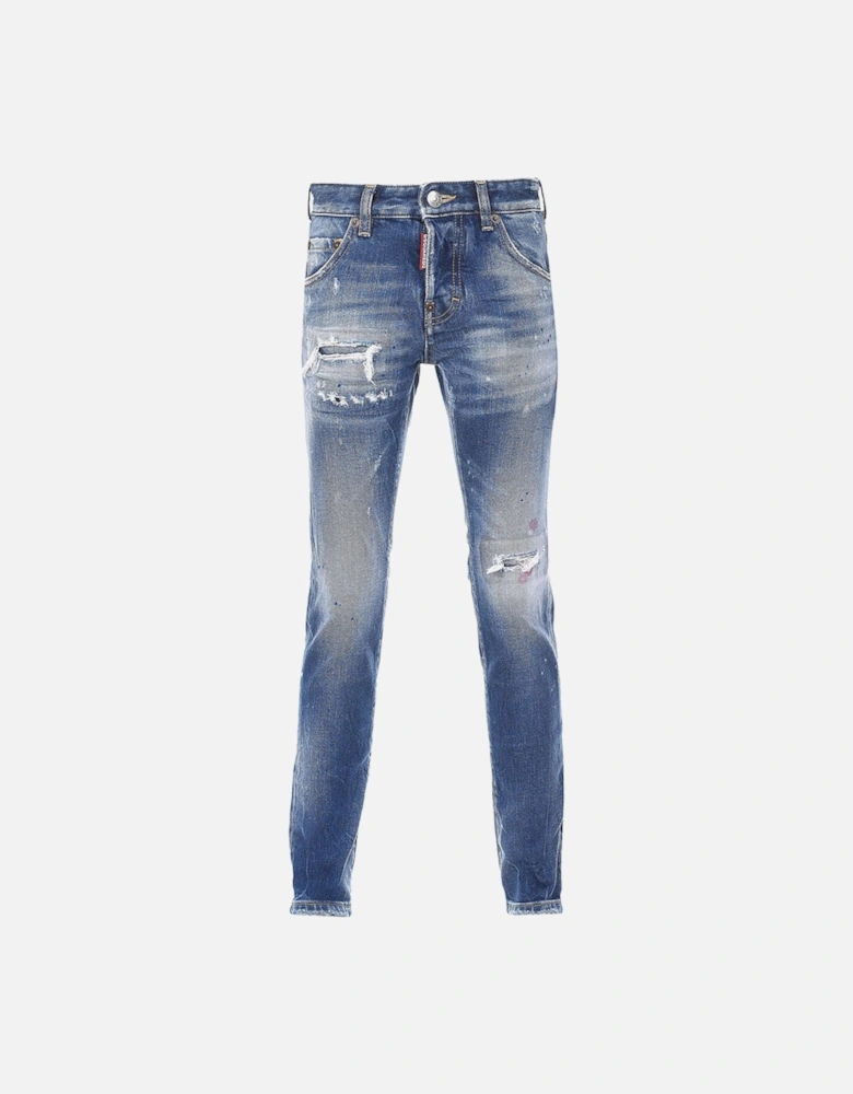 Boys Distressed Denim Jeans Blue