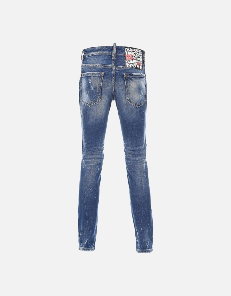 Boys Distressed Denim Jeans Blue