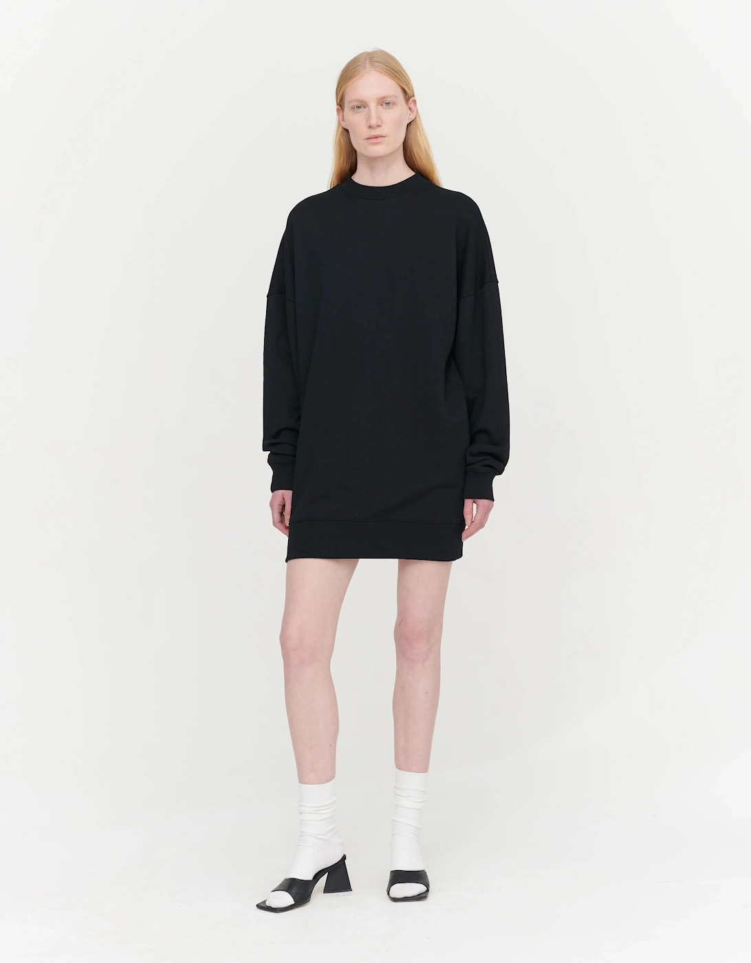 Brielle Sweatshirt Dress in Black, 7 of 6