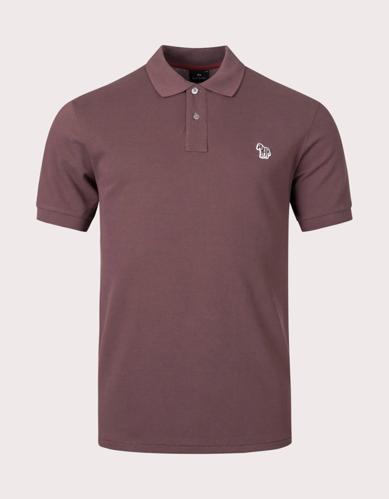 Zebra Motif Polo Shirt
