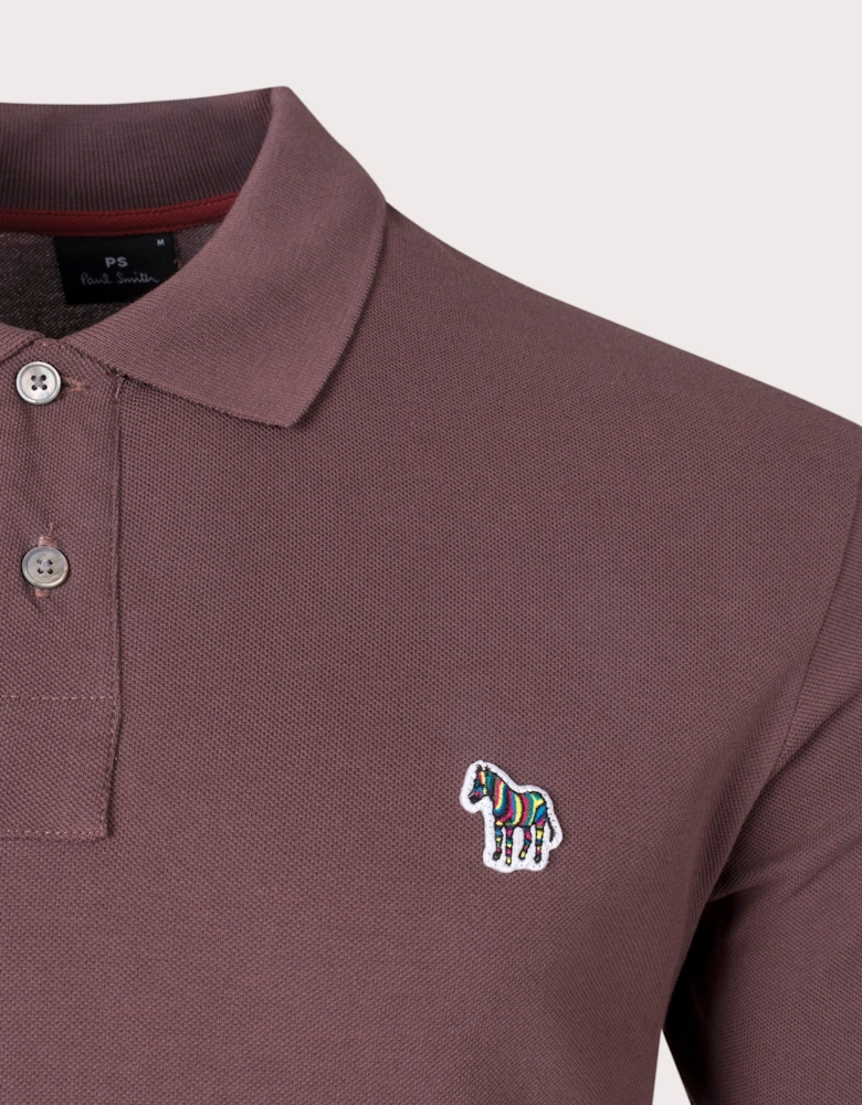 Zebra Motif Polo Shirt