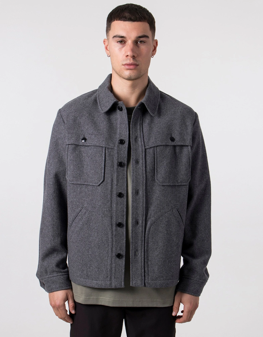 Relaxed Fit Smart Wool Overshirt, 6 of 5