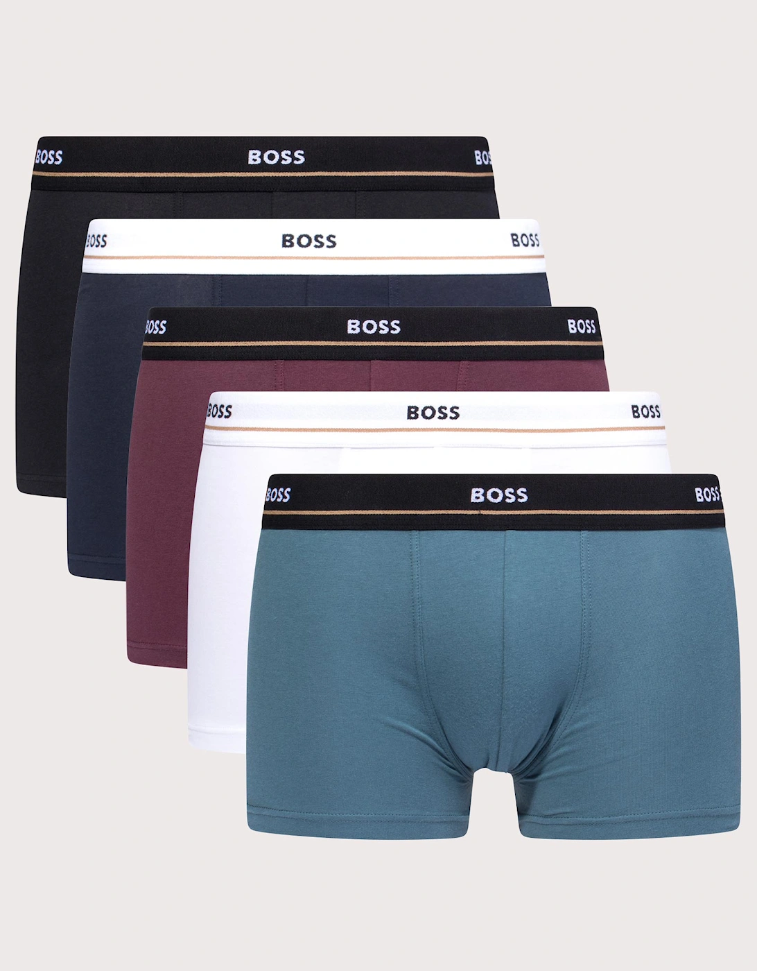 Five Pack of Regular Fit Essential Trunks, 3 of 2